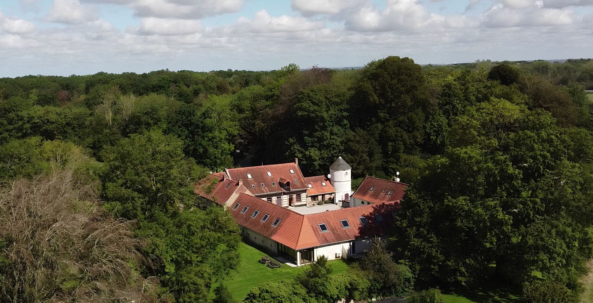 Vue aérienne du Domaine de Wolphus